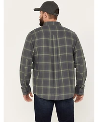 Brothers and Sons Men's Casual Plaid Print Long Sleeve Button-Down Western Flannel Shirt