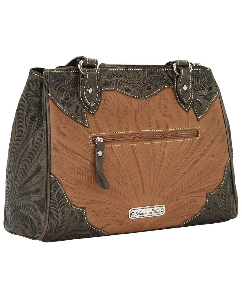 American West Women's Golden Tan Desert Wildflower Tote
