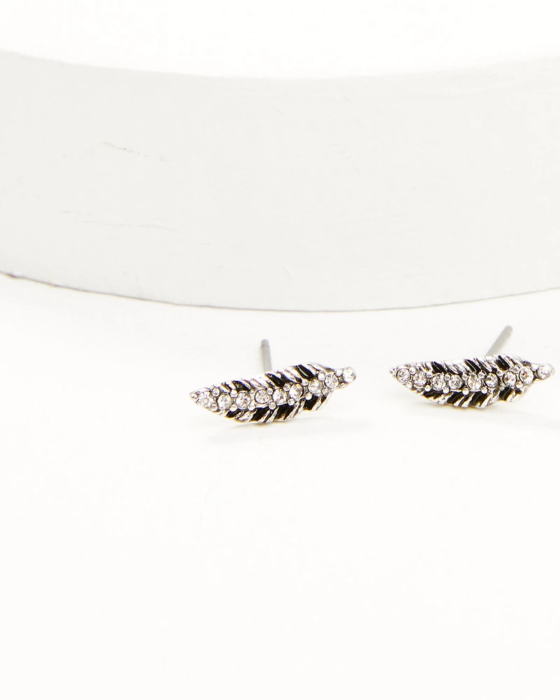 Shyanne Women's Bisbee Falls Silver Longhorn & Cross 6-Piece Earrings Set