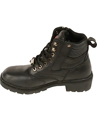 Milwaukee Leather Women's Side Zipper Boots - Round Toe Wide