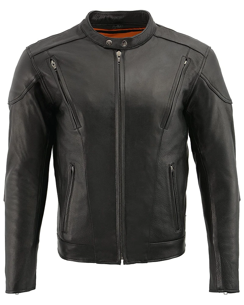 Milwaukee Leather Men's 4X Side Lace Vented Scooter Jacket - Big