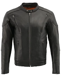 Milwaukee Leather Men's 4X Side Lace Vented Scooter Jacket - Big