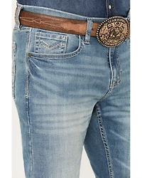 Cody James Men's Bandera Wash Wyatt Slim Bootcut Stretch Denim Jeans