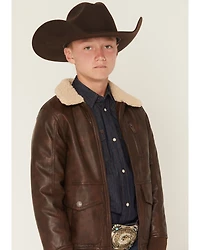 Urban Republic Boys' Faux Leather Aviator Jacket