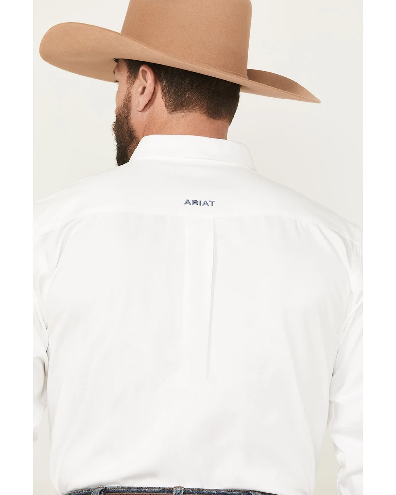 Ariat Men's Team Logo Solid Long Sleeve Button-Down Western Shirt