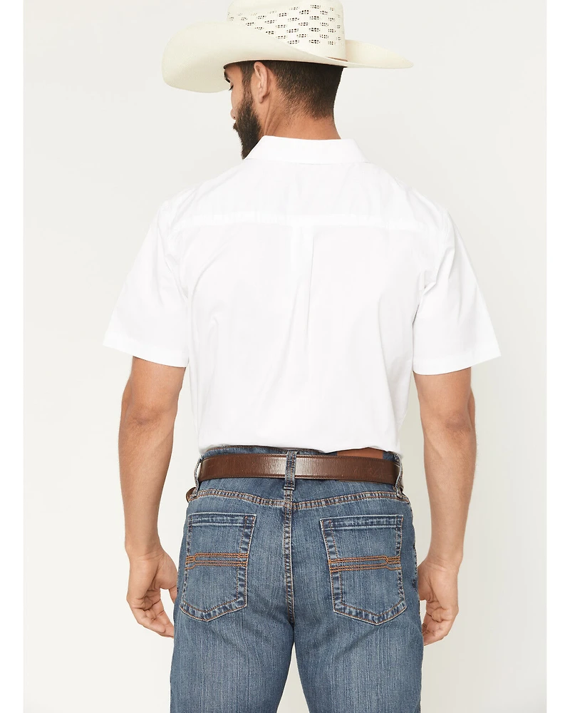 Cody James Men's Basic Twill Short Sleeve Button-Down Stretch Western Shirt