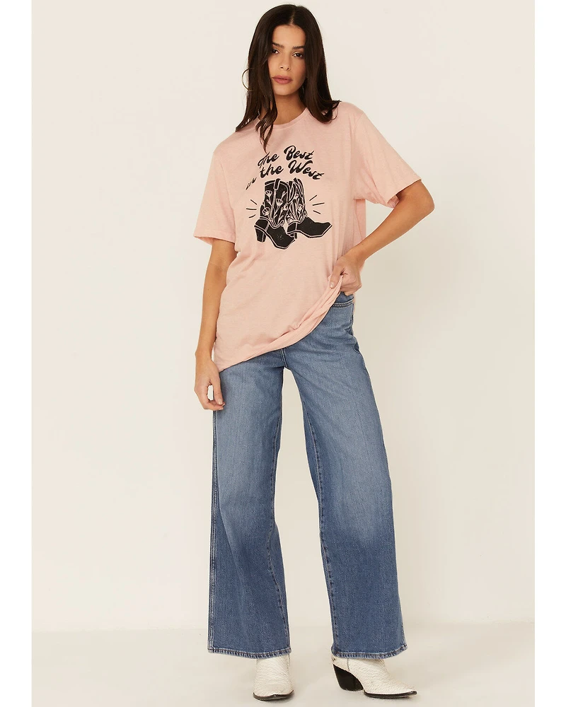 Ali Dee Women's Peach the Best West Graphic Tee