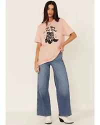 Ali Dee Women's Peach the Best West Graphic Tee