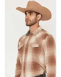 Cody James Men's Smoke Mountain Plaid Print Long Sleeve Snap Flannel Shirt