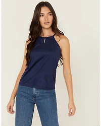Shyanne Women's Faux Suede Halter Tank