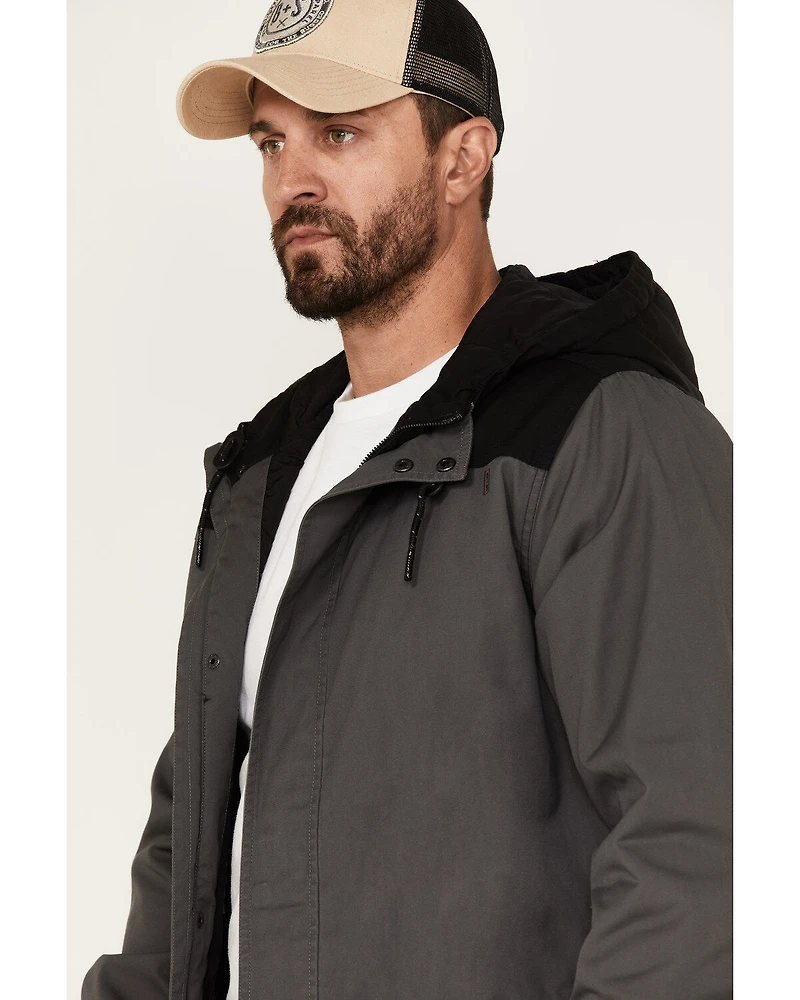 Brothers and Sons Men's Cruiser Waxed Canvas Hooded Jacket