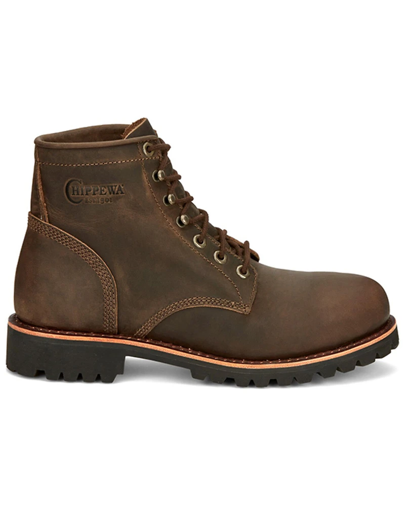 Chippewa Men's Wood Classic 2.0 6" Lace-Up Work Boots - Steel Toe