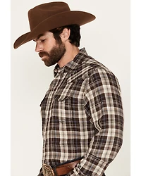 Wrangler Retro Men's Plaid Print Long Sleeve Snap Western Shirt