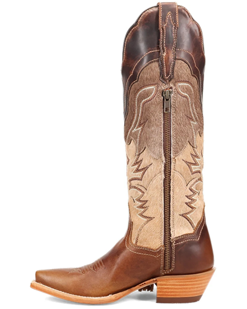 Dan Post Women's Dayla Fringe Tall Western Boots - Snip Toe