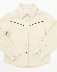 Shyanne Toddler Girls' Corduroy Long Sleeve Pearl Snap Western Shirt