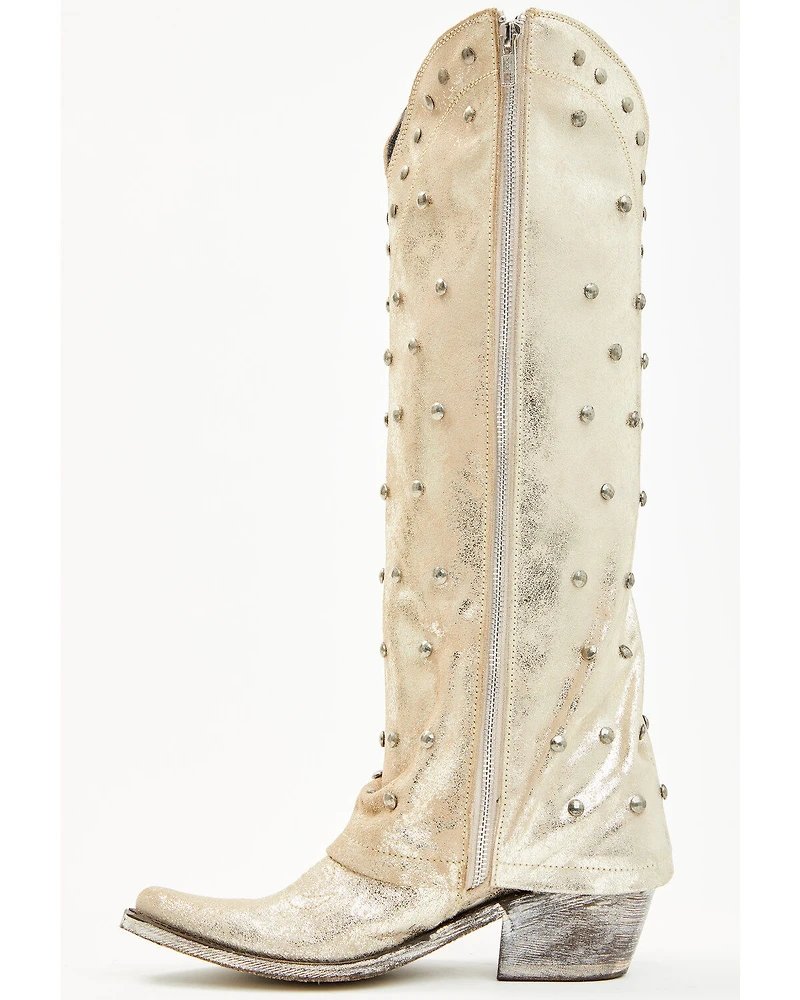 Liberty Black Women's Danet Tall Studded Western Boots - Round Toe