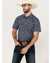 Cody James Men's Salud Plaid Print Short Sleeve Snap Western Shirt