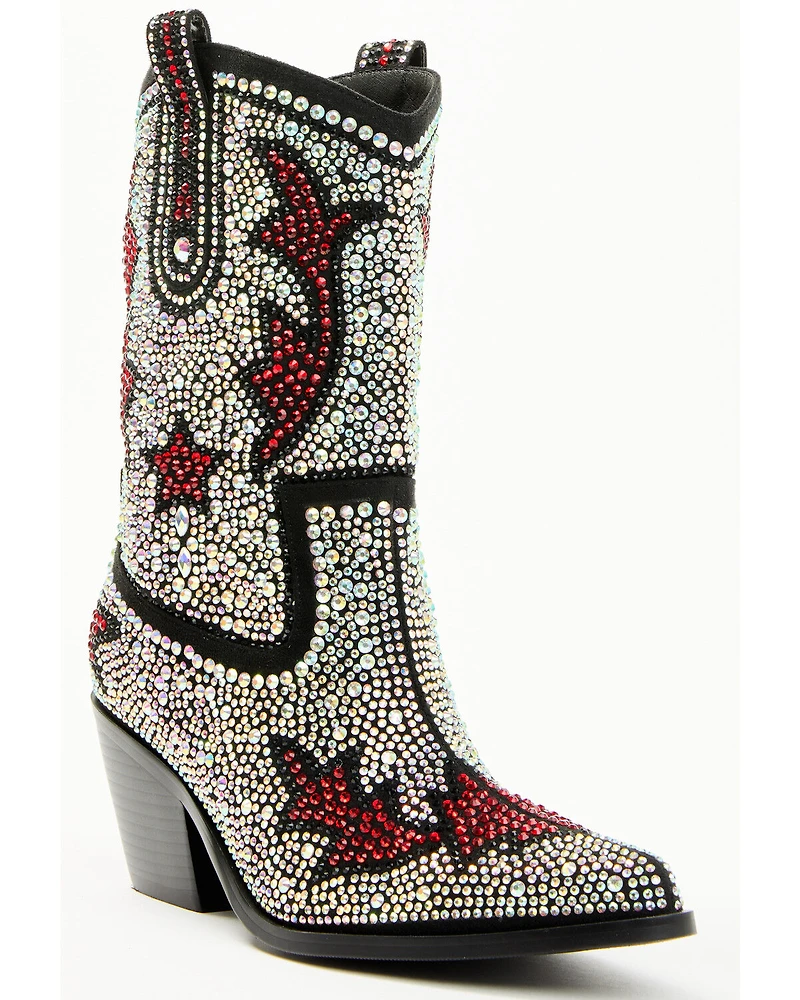 Azalea Wang Women's Kaitland Embellished Boots - Snip Toe
