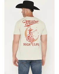 Miller Men's High Life Moon Short Sleeve Graphic T-Shirt