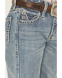 Rock & Roll Denim Boys' Light Wash Raised Bootcut Jeans