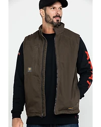 Ariat Men's Loden Rebar Washed Dura Canvas Insulated Work Vest - Big & Tall