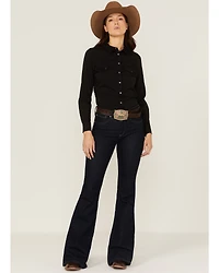 RANK 45® Women's Outdoor Vented York Riding Long Sleeve Snap Western Shirt