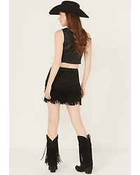 Idyllwind Women's Lindale Faux Suede Fringe Mini Skirt