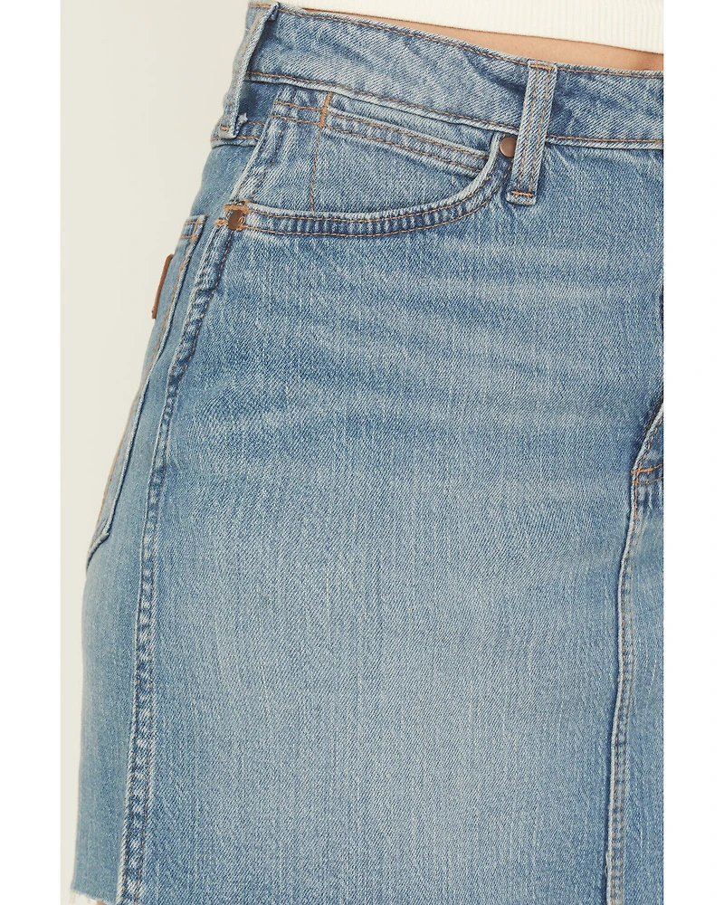 Wrangler Retro Women's Medium Wash High Rise Bailey Mini Denim Skirt