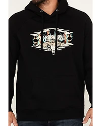 Rock & Roll Denim Men's Southwestern Skull Graphic Hooded Sweatshirt