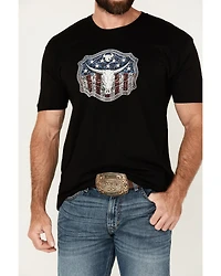 Cowboy Hardware Men's American Flag Buckle Short Sleeve T-Shirt