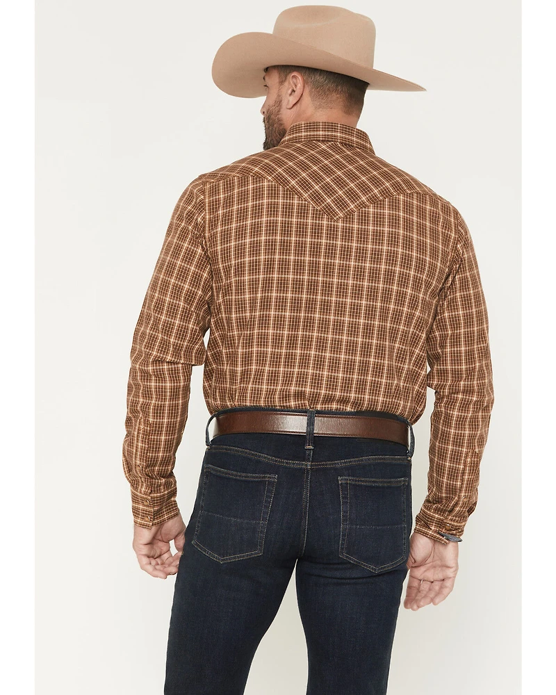Cody James Men's Iron Oak Ranch Plaid Print Long Sleeve Snap Western Shirt