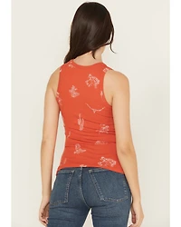 Wrangler Retro Women's Conversational Sleeveless Ribbed Tank Top