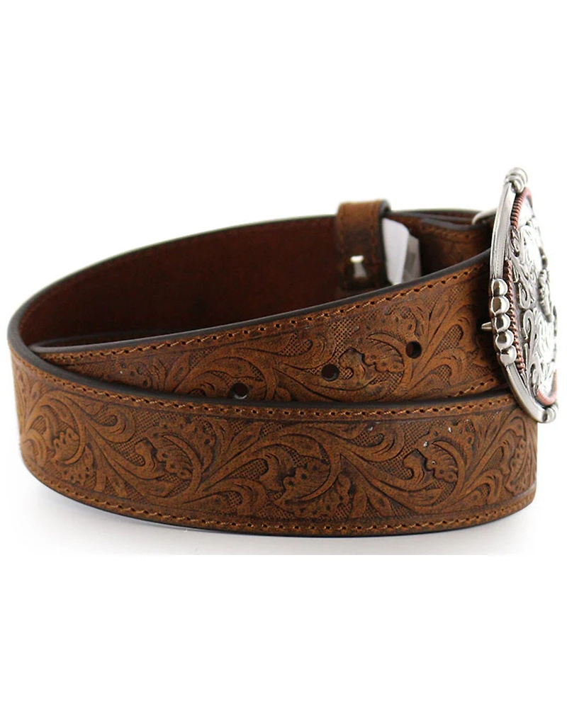 Cody James® Men's Tooled Leather Belt and Buckle