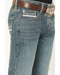 Rock & Roll Denim Men's Pistol Medium Vintage Wash Straight Stretch Jeans