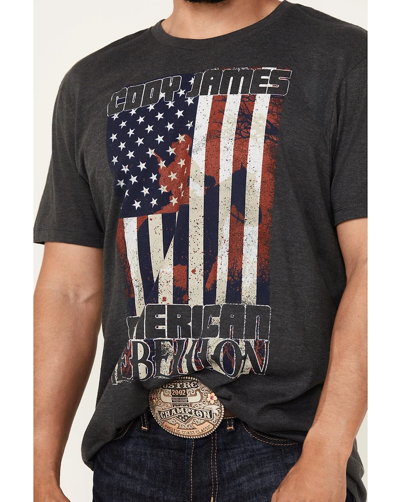 Cody James Men's Rebellion Americana Short Sleeve Graphic T-Shirt