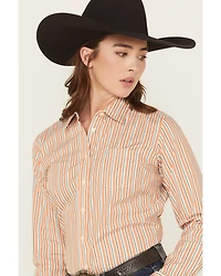 Ariat Women's Malia Striped Print Long Sleeve Button-Down Stretch Western Shirt