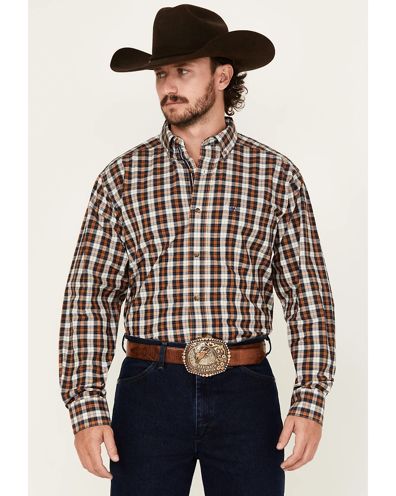 Ariat Pro Men's Thomas Plaid Print Long Sleeve Button-Down Western Shirt