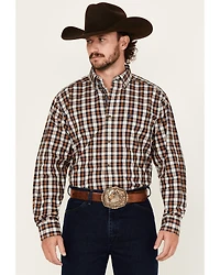 Ariat Pro Men's Thomas Plaid Print Long Sleeve Button-Down Western Shirt