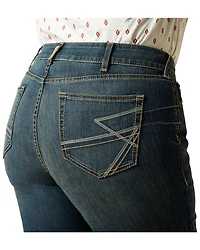Ariat Women's Sonia Dark Wash Mid Rise Bootcut Stretch Denim Jeans - Plus