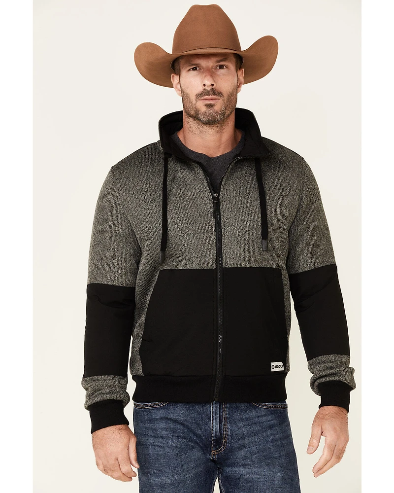 Hooey Men's Gray & Black Tech Fleece Zip-Front Jacket