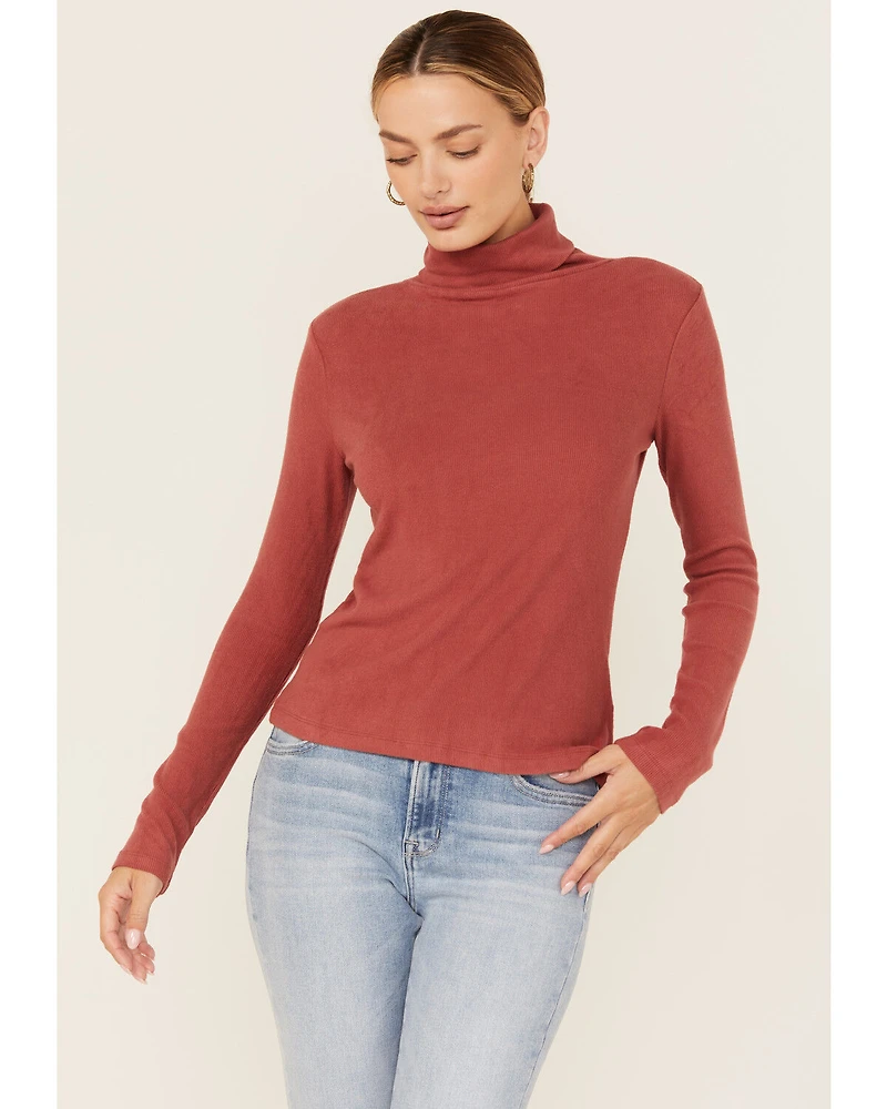 Miss Me Women's Lightweight Layering Turtleneck Top