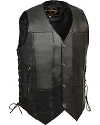 Milwaukee Leather Men's 10 Pocket Side Lace Vest