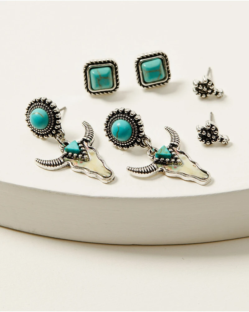 Shyanne Women's Wild West Earring Set - 5 Piece
