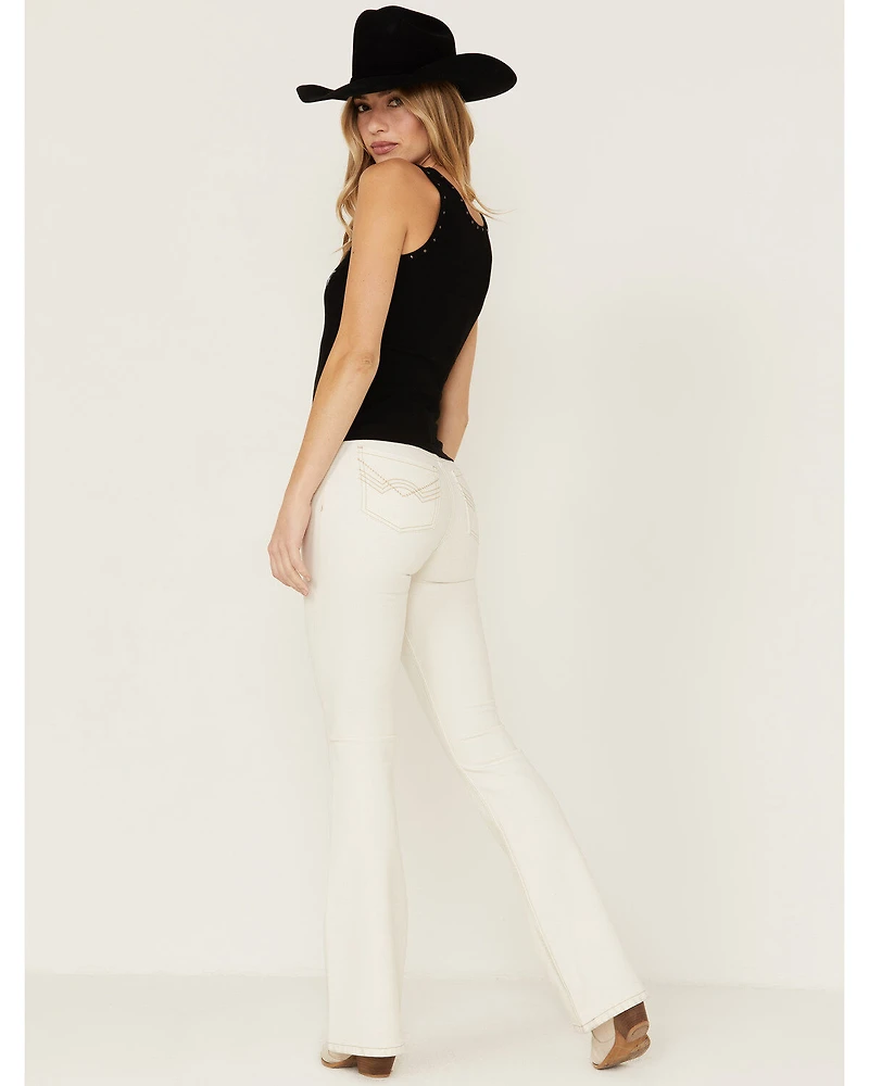 Idyllwind Women's Rebel Natural Wash Signature Back Pocket Mid Rise Flare Jeans