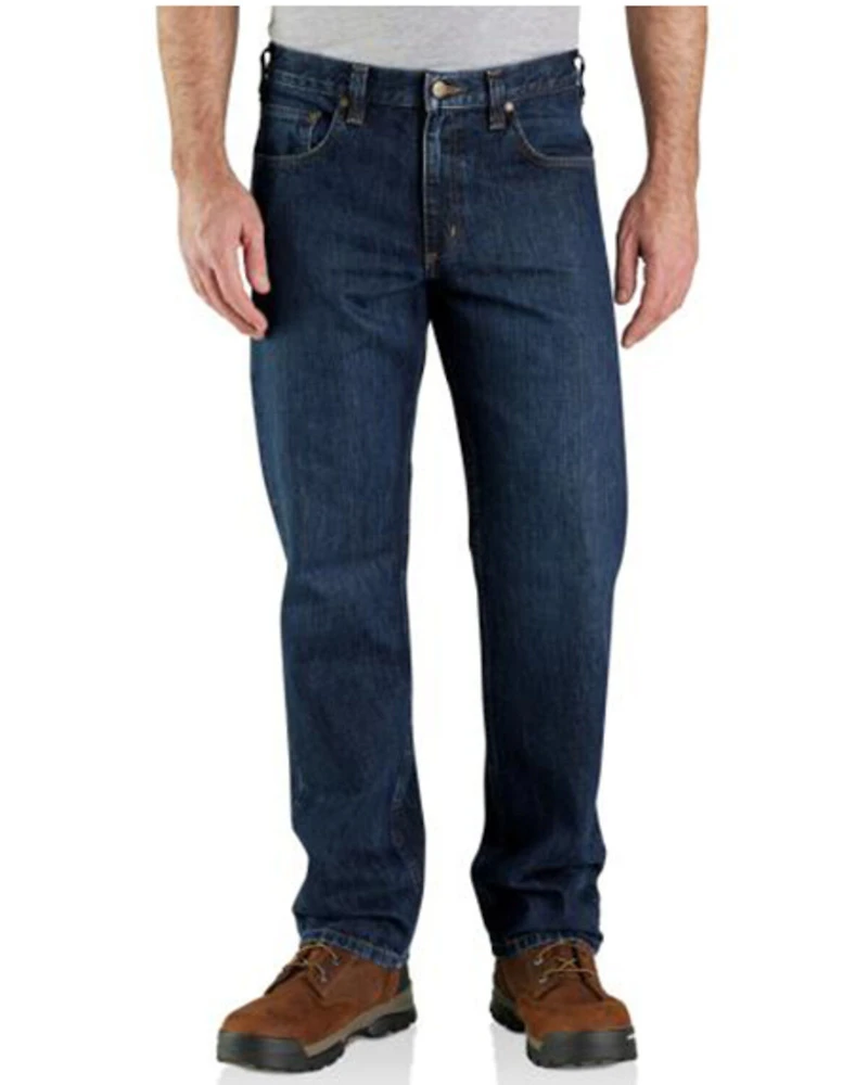 Carhartt Men's Relaxed Fit 5 Pocket Straight Denim Jeans