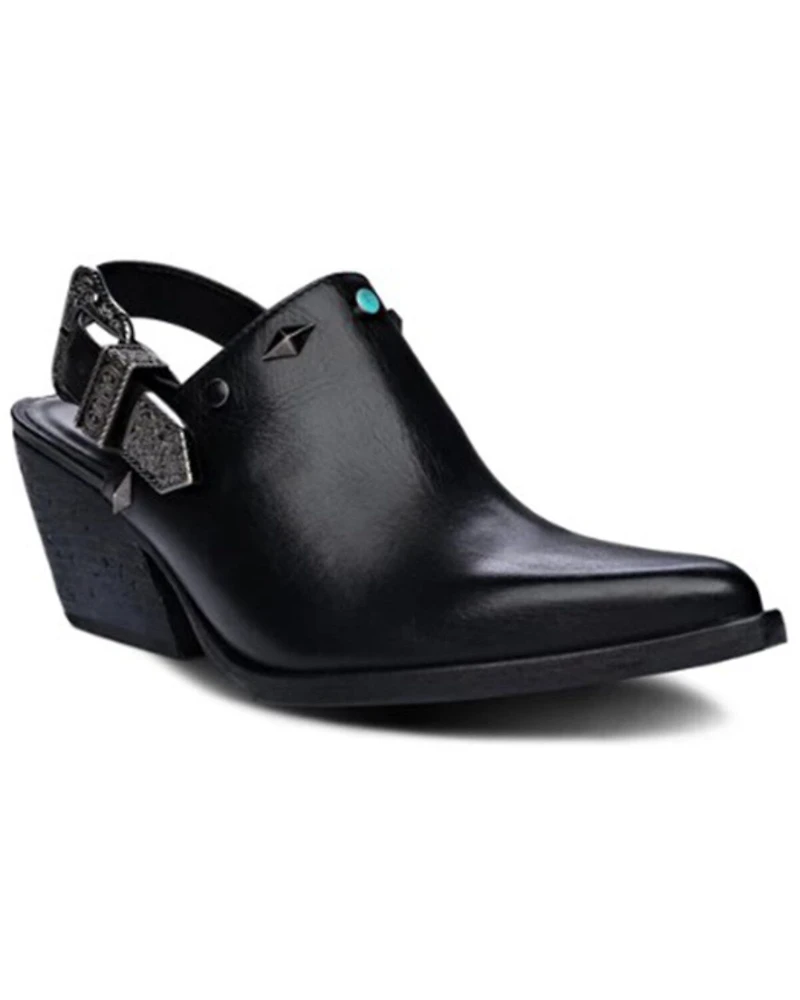 Golo Women's Billy Jean Buckle Western Mules - Snip Toe