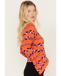 Wrangler Women's Southwestern Striped Long Sleeve Shirt