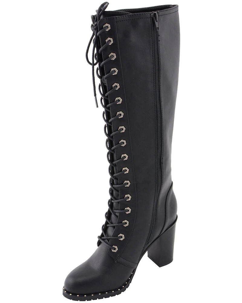 Milwaukee Leather Women's Lace To Toe Boots - Round
