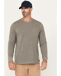 Lucky Brand Workwear Men's Textured Knit Long Sleeve Pocket Tee