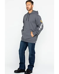 Hawx Men's Logo Sleeve Hooded Work Sweatshirt